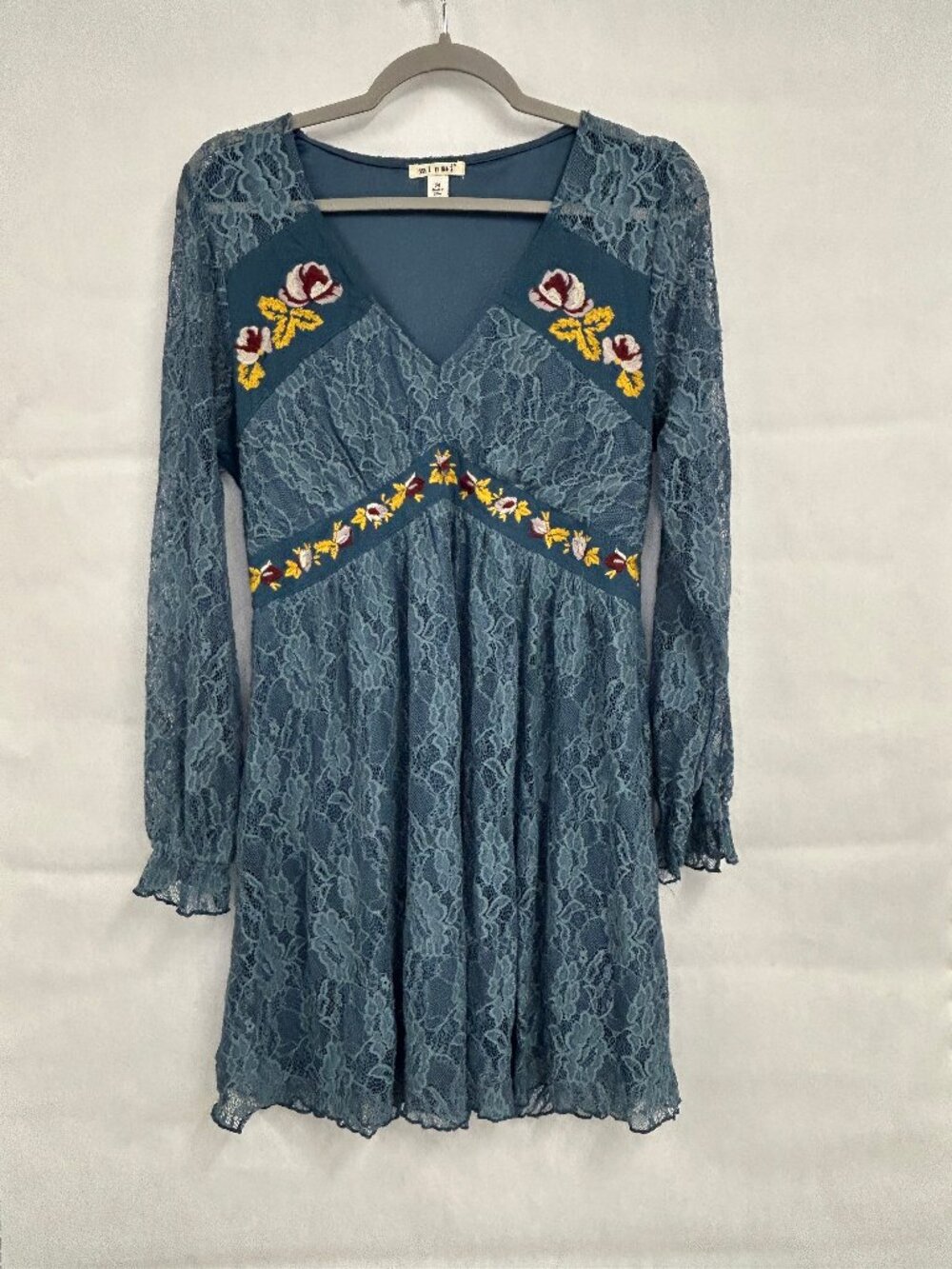 Fairy Festival Romantic MiAmi Boho Lace Embroidered Medium Floral Babydoll dres